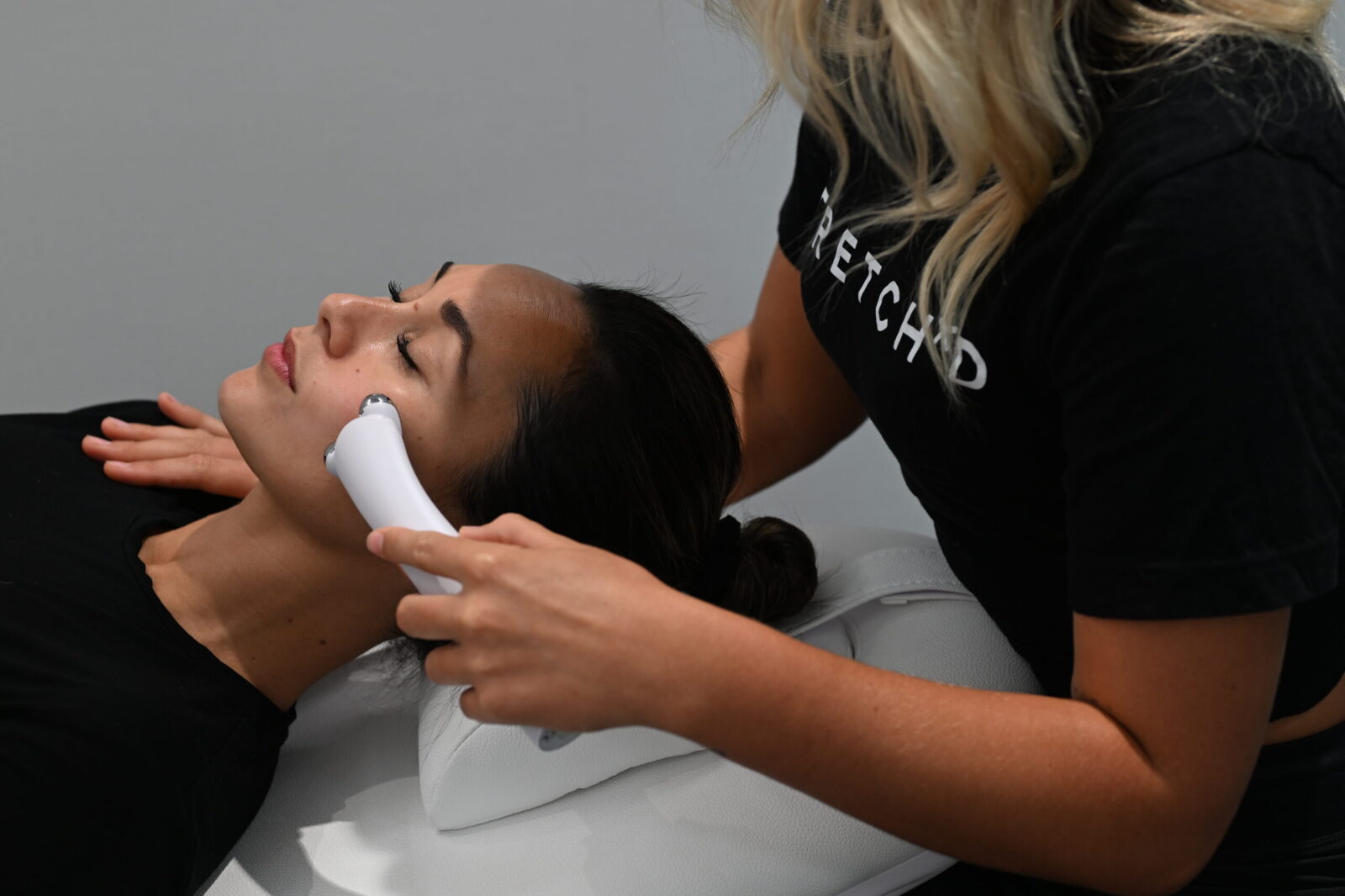 Microcurrent tool on face — Face*ssage Sculpt